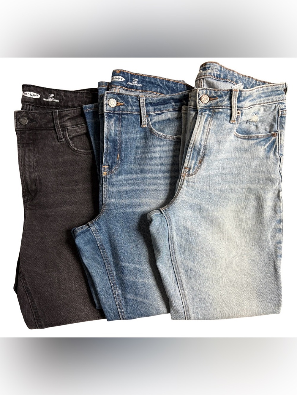 Old Navy - Women's Set of 3 Multi Color Jeans - Sz 6 (2) & 8 (1 - Fits like a 6)